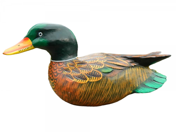 Wooden Painted Bird -  Mallard